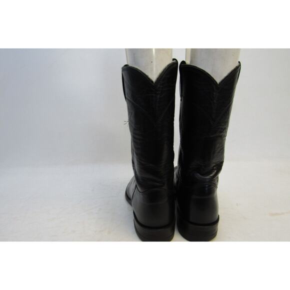 Justin Roper Mens Size 7.5 D Black Leather Cowboy Western Boots main image 10